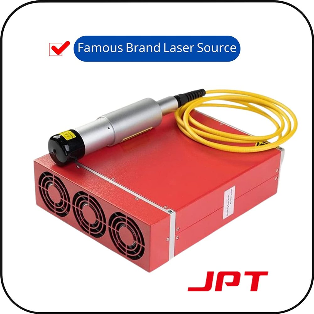 MCWlaser 30W JPT Fiber Laser Engraver Marking Machine (optional with Rotary Axis 80mm) for Metal Steel Engraving