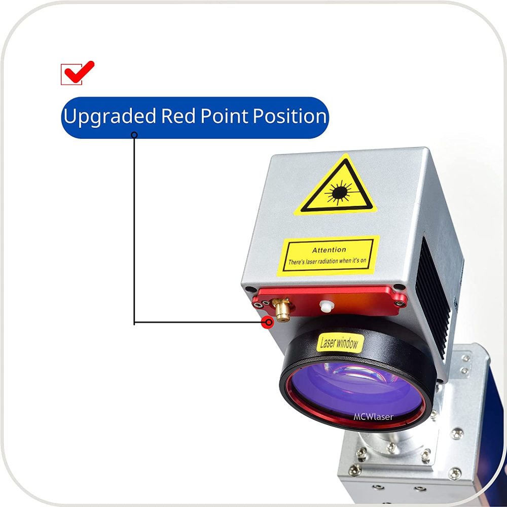 MCWlaser 30W JPT Fiber Laser Engraver Marking Machine (optional with Rotary Axis 80mm) for Metal Steel Engraving