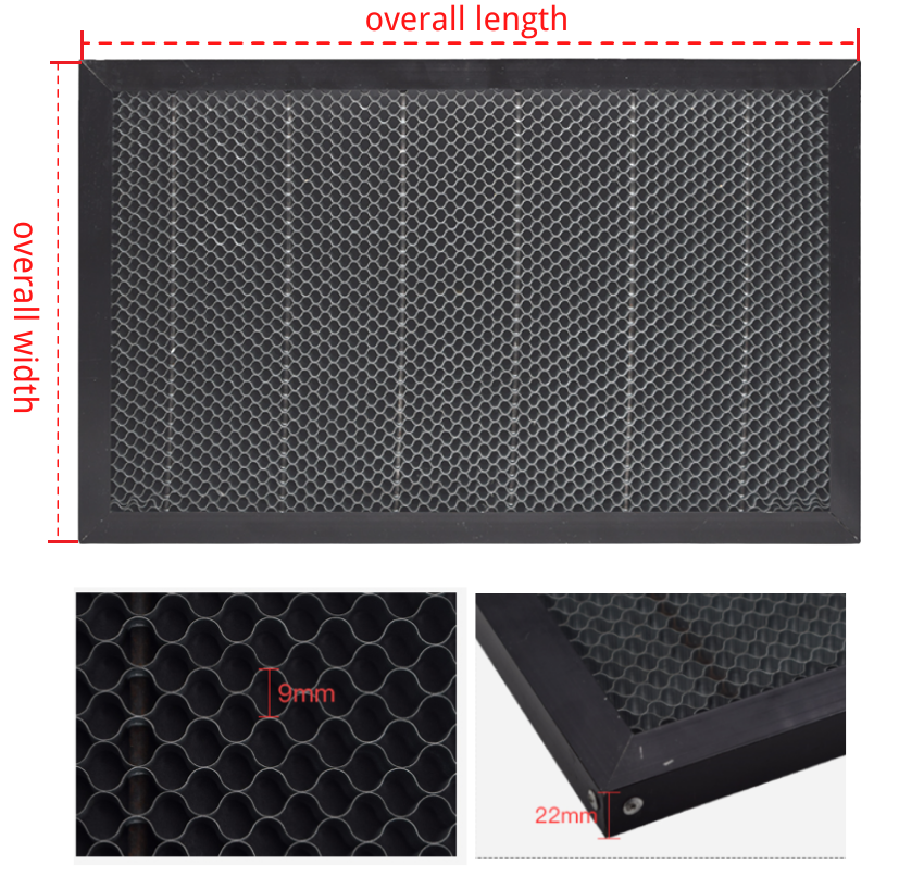 MCWlaser Honeycomb Working Table Series for CO2 Laser Engraver Cutting Engraveing Machine from Oversea