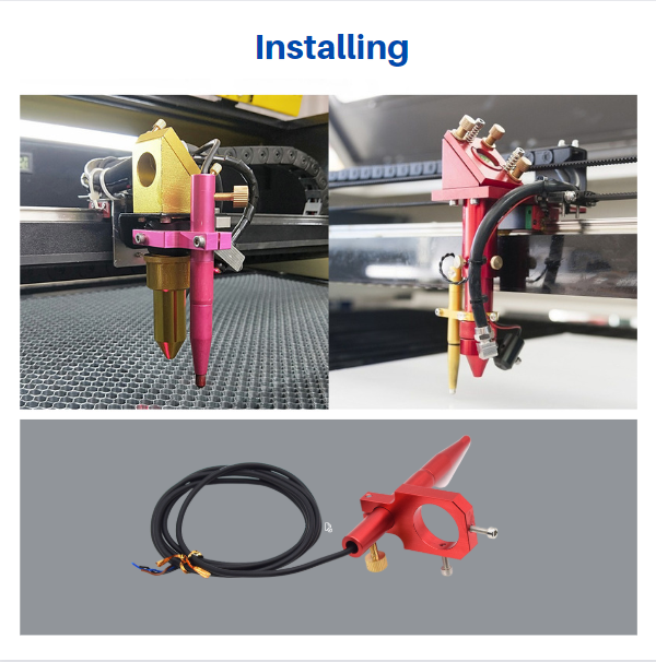 CO2 Laser Head 1.5" to 4" + Auto Focus Sensor Up Down for CO2 Laser Engraver Cutting Machine Cutter