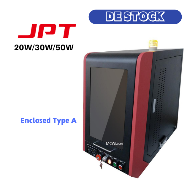 MCWlaser 20W 30W 50W JPT Fiber Laser Making Machine Metal Engraving Marking Enclosed Type A DE Stock