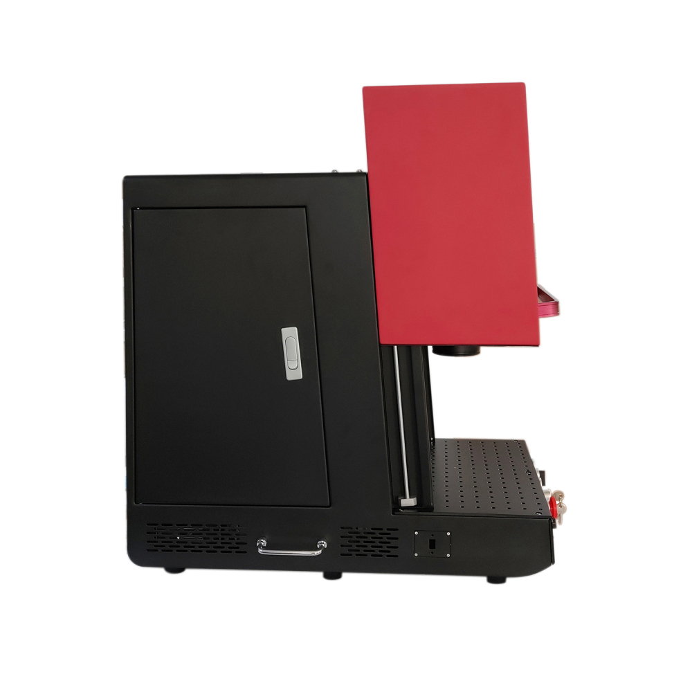 MCWlaser 30W 50W JPT Fiber Laser Engraver Making Machine Metal Engraving Marking & R69 Rotary Chuck Enclosed Type US Stock