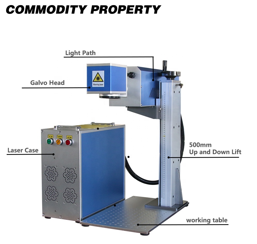 30w 40w Galvo Co2 Laser Marking Machine For Cloth Wood Acrylic Marker China Warehouse