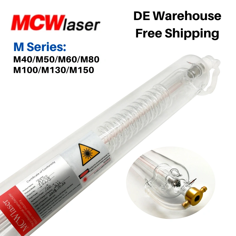 DE Stock MCWlaser CO2 Laser Tube 40W/50W/60W/80W/100W/130W/150W/180W For Laser Engraver Universal Model