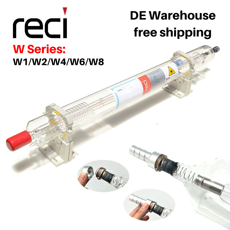 DE Stock RECI CO2 Laser Tube  W1/W2/W4/W6/W8 (75W 80W 90W 100W 130W 150W) For Laser Engraving & Cutting Machine