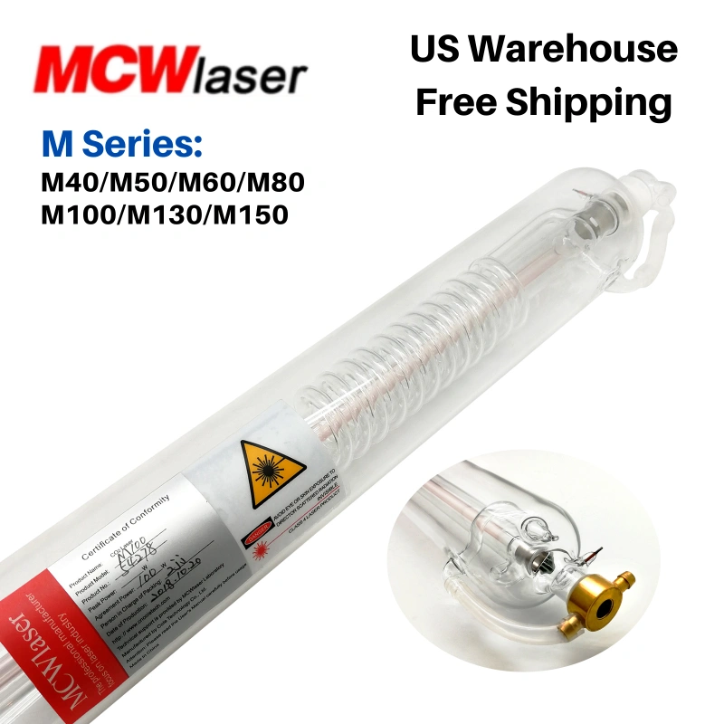 US Stock MCWlaser CO2 Laser Tube 40W/50W/60W/80W/100W/130W/150W/180W For Laser Engraver Universal Model