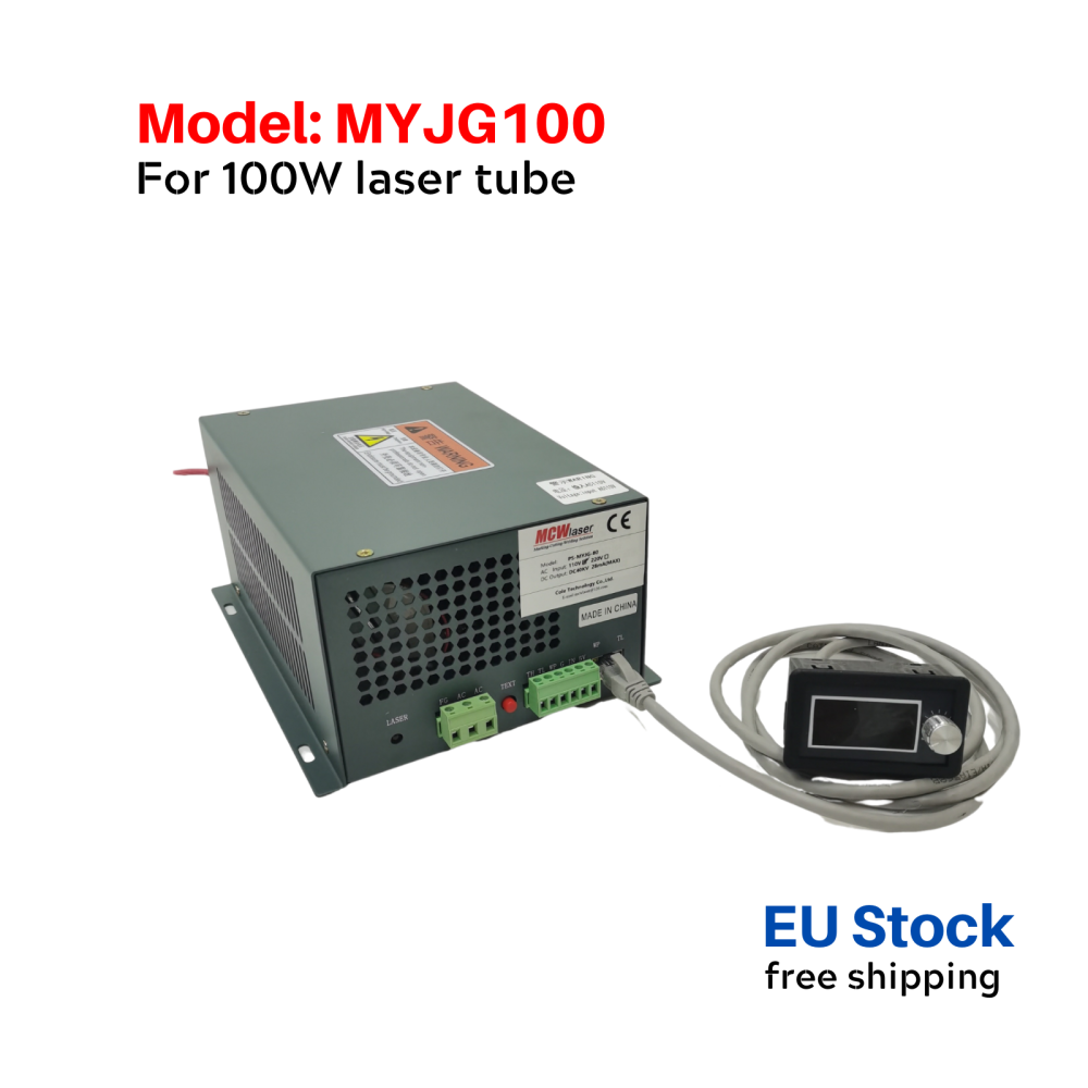 MYJG100 EU Stock CO2 Laser Power Supply MYJG Series For 100W CO2 Laser Engraver & Laser Tube