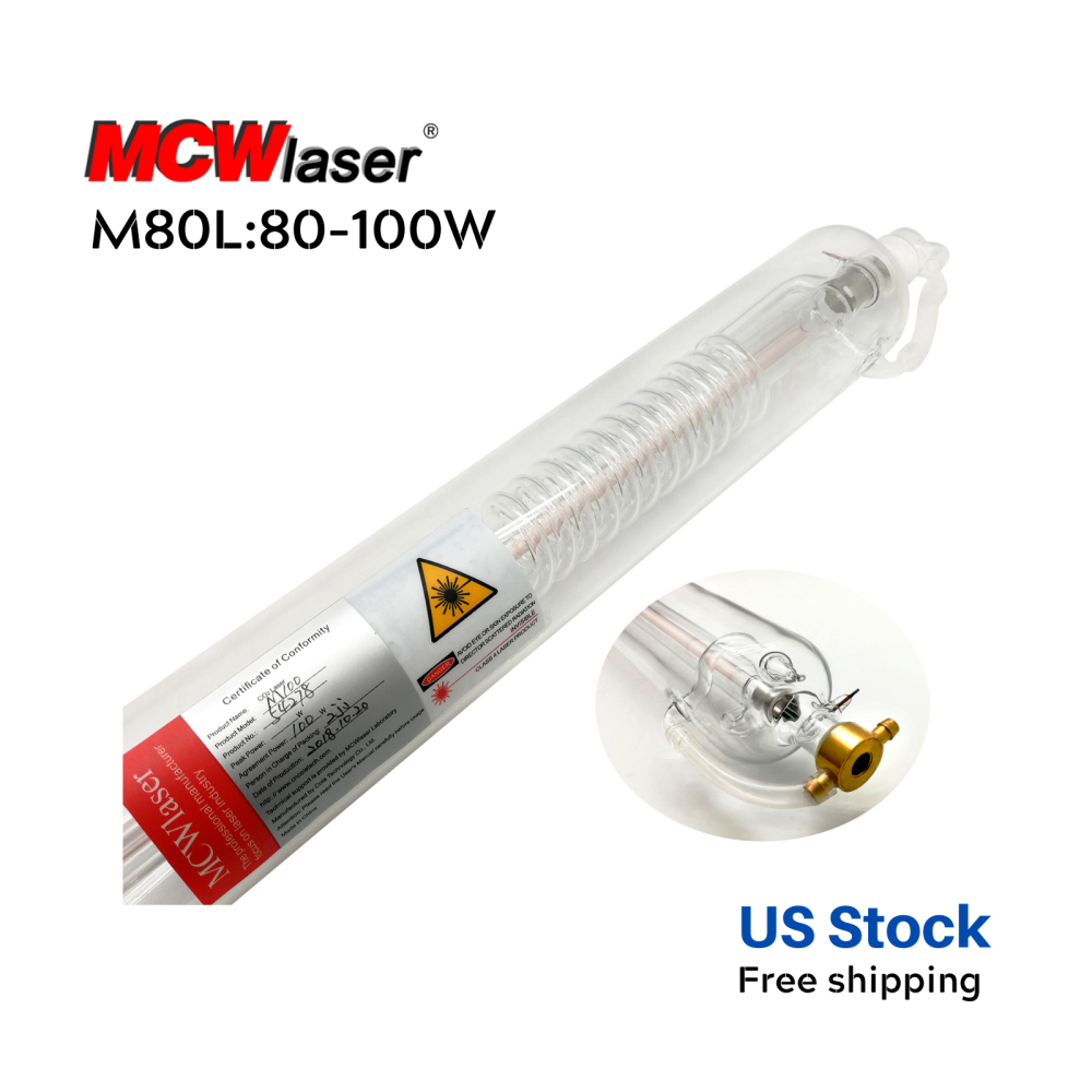 M80L (80-100W 160CM) US Stock MCWlaser CO2 Laser Tube For Laser Engraver Universal Model