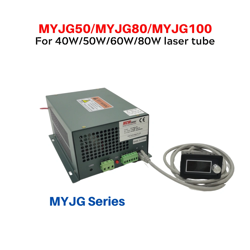 MYJG Series CO2 Laser Power Supply For 40W 50W 60W 80W CO2 Laser