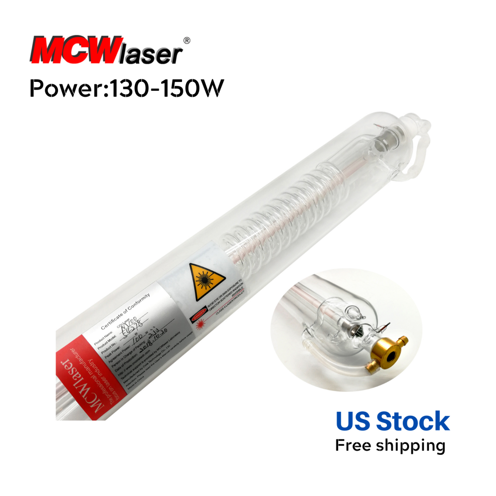 M130 (130-150W 165CM) US Stock MCWlaser CO2 Laser Tube For Laser Engraver Universal Model