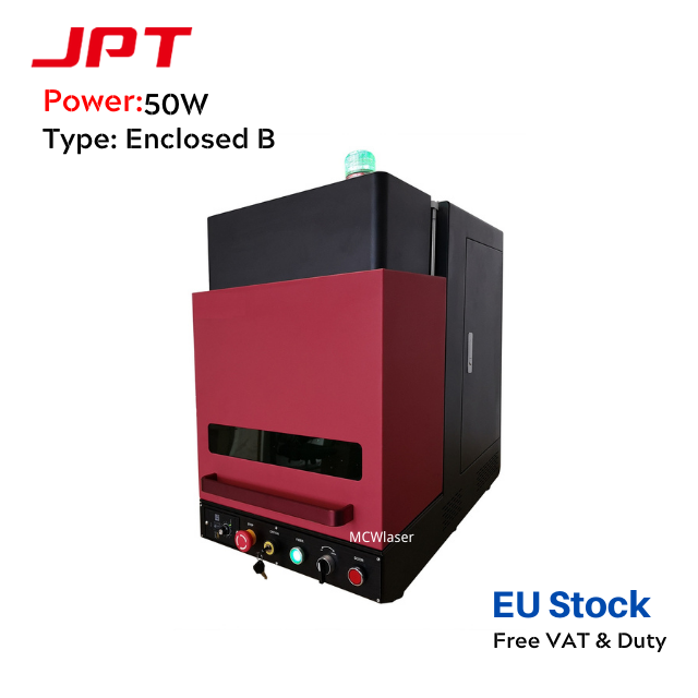 50W EU Stock Enclosed Type B MCWlaser JPT Fiber Laser Making Machine Metal Engraving Marking