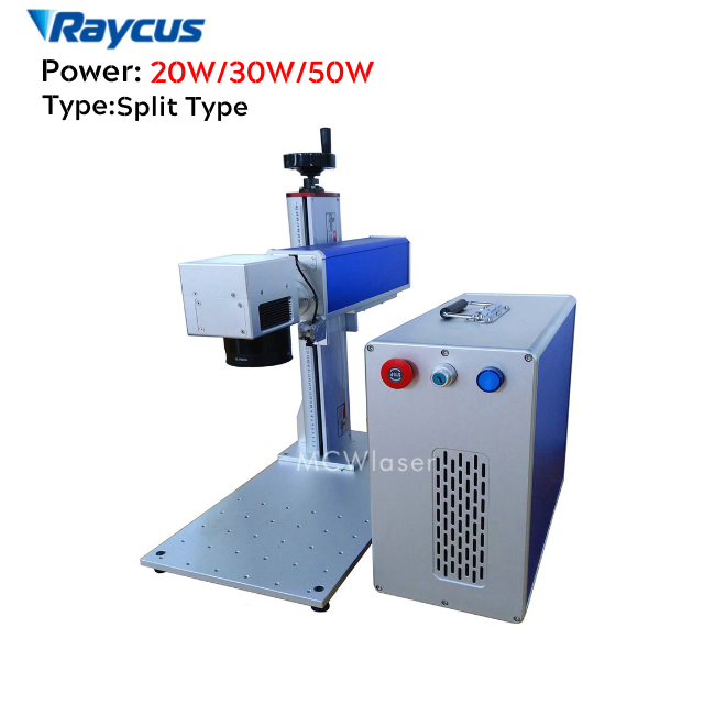 Split Type MCWlaser 20W/30W/50W Max or Raycus Fiber Laser Making Machine Metal Engraving Marking 1064nm