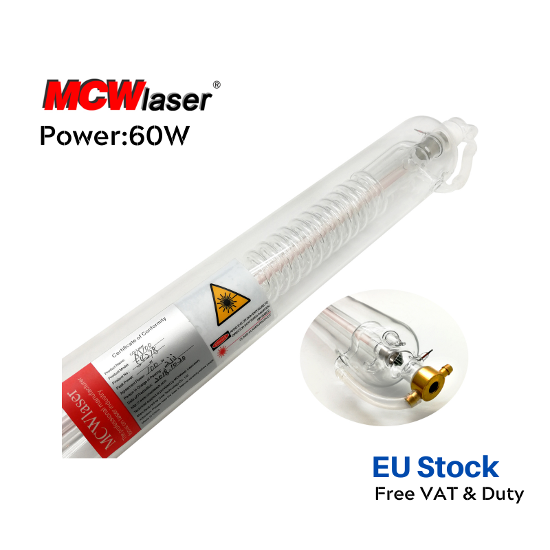 M60H (60-80W 125CM) EU Stock MCWlaser CO2 Laser Tube For Laser Engraver Universal Model