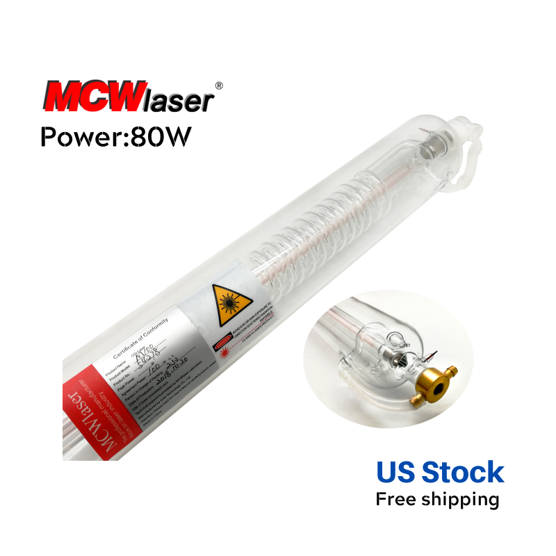 M80 (80-100W 125CM) US Stock MCWlaser CO2 Laser Tube For Laser Engraver Universal Model