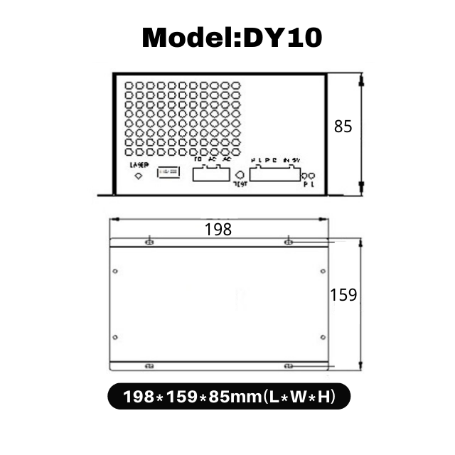 DY10 CO2 Laser Power Supply For RECI W1 CO2 Laser Tube