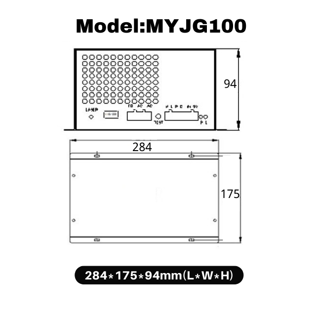 CO2 Laser Power Supply MYJG Series For 40W 50W 60W 80W CO2 Laser Engraver & Laser Tube
