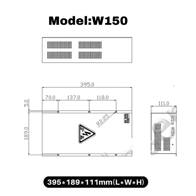 CO2 Laser Power Supply W Series For 100W 130W 150W 180W CO2 Laser Tube