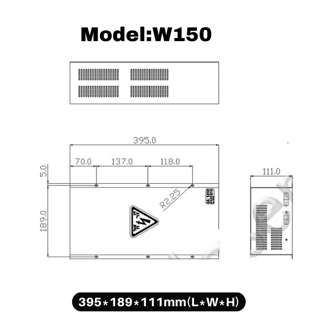 CO2 Laser Power Supply W Series For 100W 130W 150W 180W CO2 Laser Tube