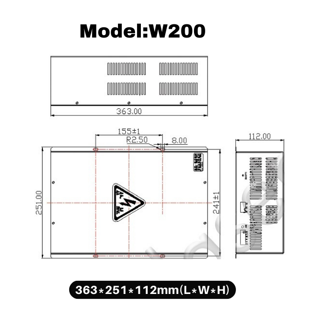 CO2 Laser Power Supply W Series For 100W 130W 150W 180W CO2 Laser Tube