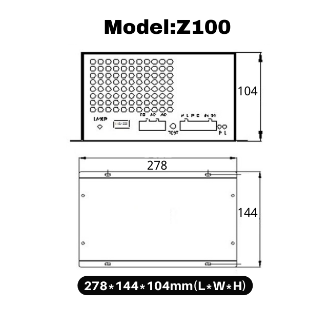 CO2 Laser Power Supply Z Series For 80W 100W 130W 150W 180W CO2 Laser Tube