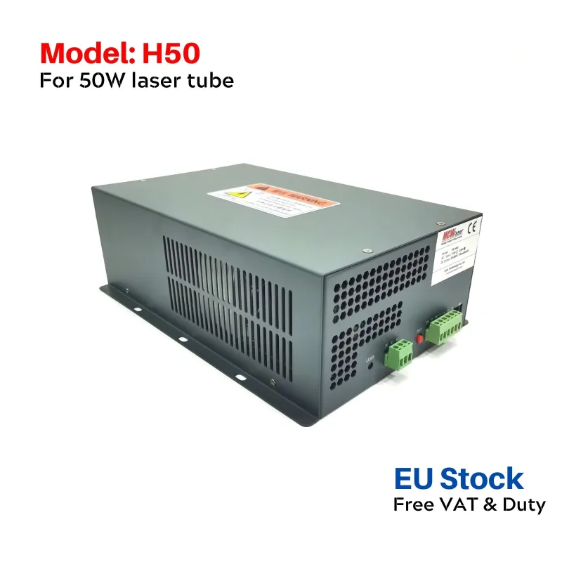 50W CO2 Laser Power Supply H50 Model For CO2 Laser Tube 50W 85CM Laser Tube