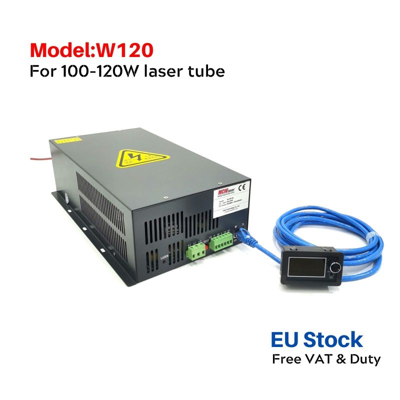 120W CO2 Laser Power Supply W120 Model Incluindg LCD Display For CO2 Laser Tube 100W-120W Laser Tube