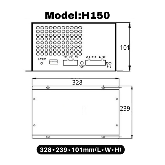 150W CO2 Laser Power Supply H150 Model Incluindg LCD Display For CO2 Laser Tube 150W 180CM 160CM Laser Tube