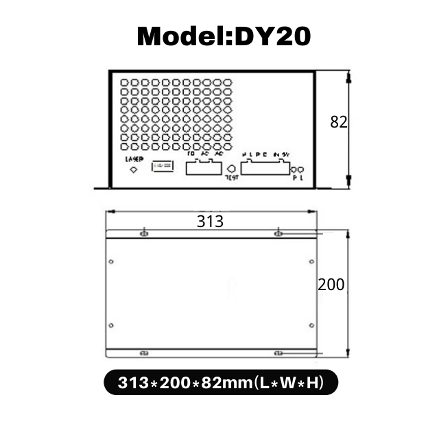 DY20 CO2 Laser Power Supply For RECI W4 W6 W8 CO2 Laser Tube