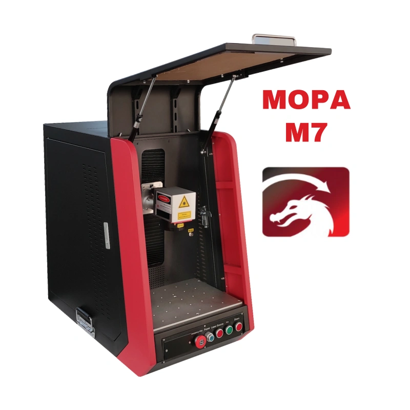 MCWlaser 30W/60W/80W/100W MOPA JPT M7 Fiber Laser Engraver Marking Machine Enclosed Type A