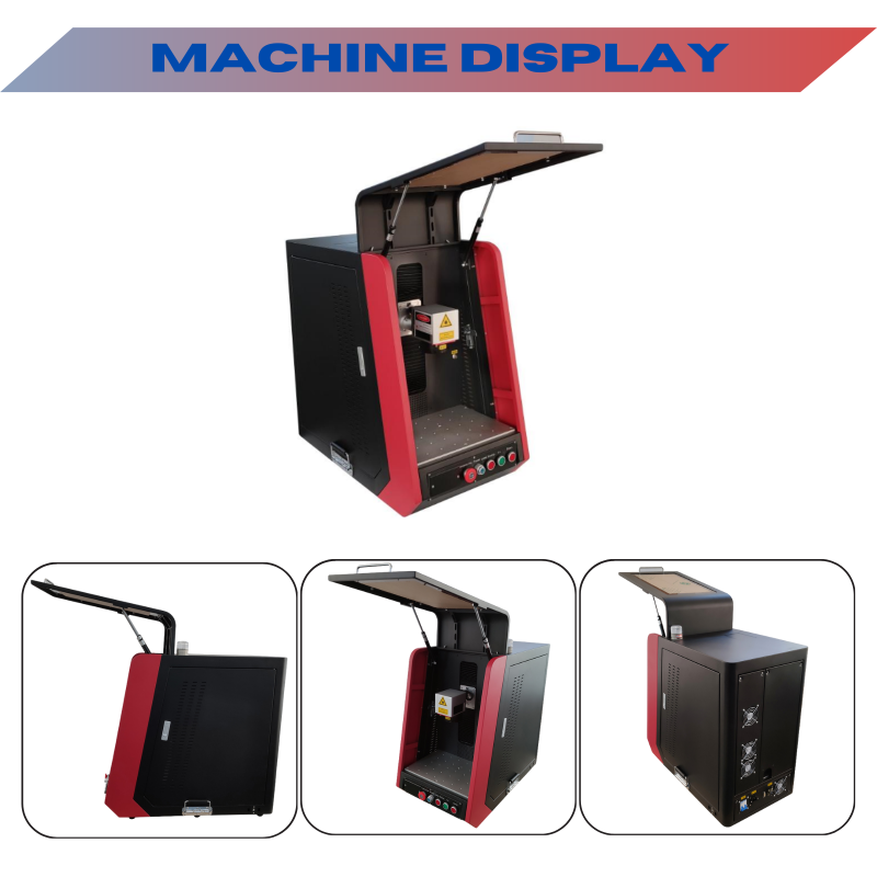 MCWlaser 30W/60W/80W/100W MOPA JPT M7 Fiber Laser Engraver Marking Machine Enclosed Type A