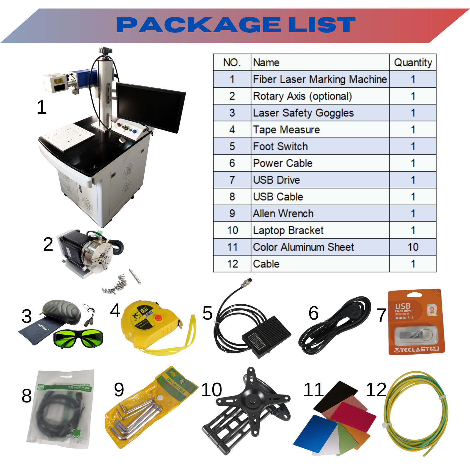 MCWlaser 50W JPT Fiber Laser Making Machine Metal Engraving Marking Cabinet Type