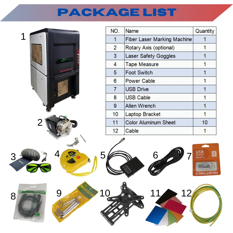 MCWlaser 30W 60W 80W 100W MOPA M7 Fiber Laser Engraver (Enclosed & Cabinet Type) for Metal Color Marking, Solid State Laser Etcher Cutter for Gold Steel More