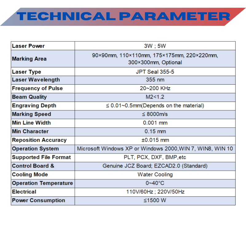 MCWlaser 3W 5W UV Laser Marking Engraving Machine With Water Chiller For Metal, Plastic, Glass, Acrylm More