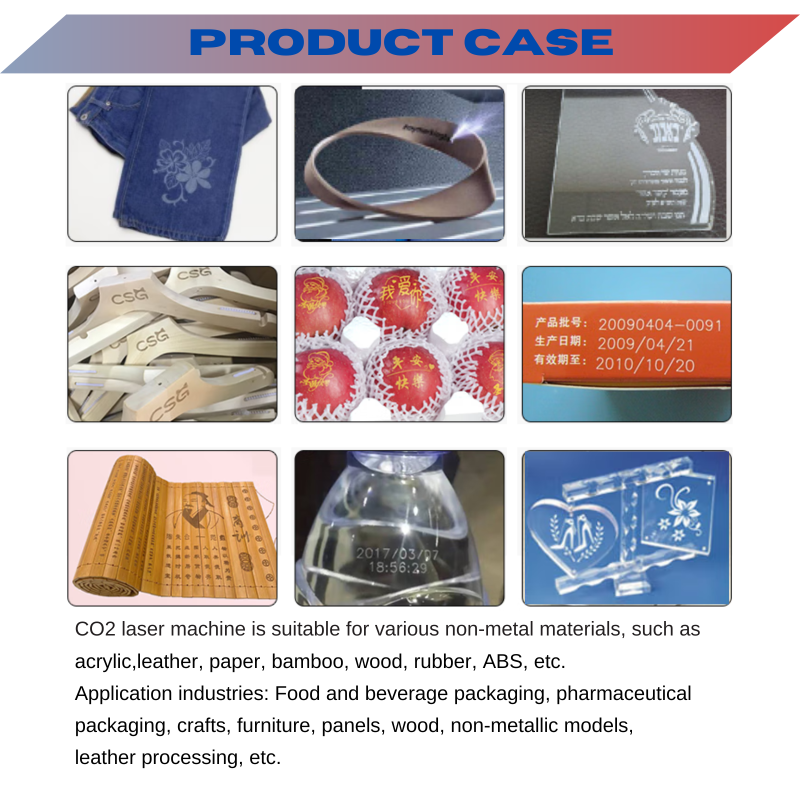 MCWlaser CO2 Laser Marking Machine For Non-Metal Materials Acrylic,Glasses,Leather,Paper,Bamboo,Wood,Rubber More