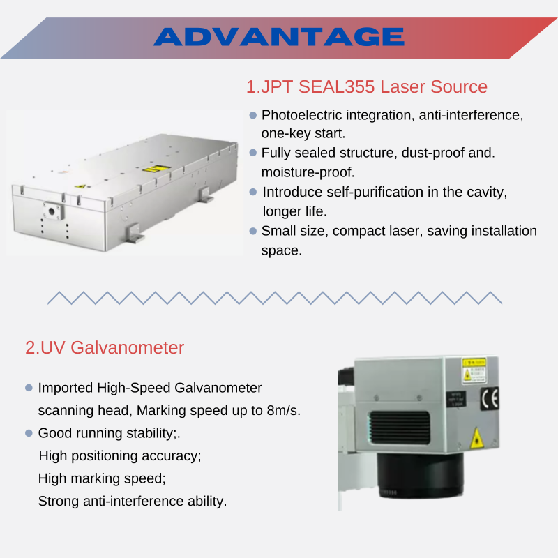 MCWlaser 3W 5W UV Laser Marking Engraving Machine With Water Chiller For Metal, Plastic, Glass, Acrylm More