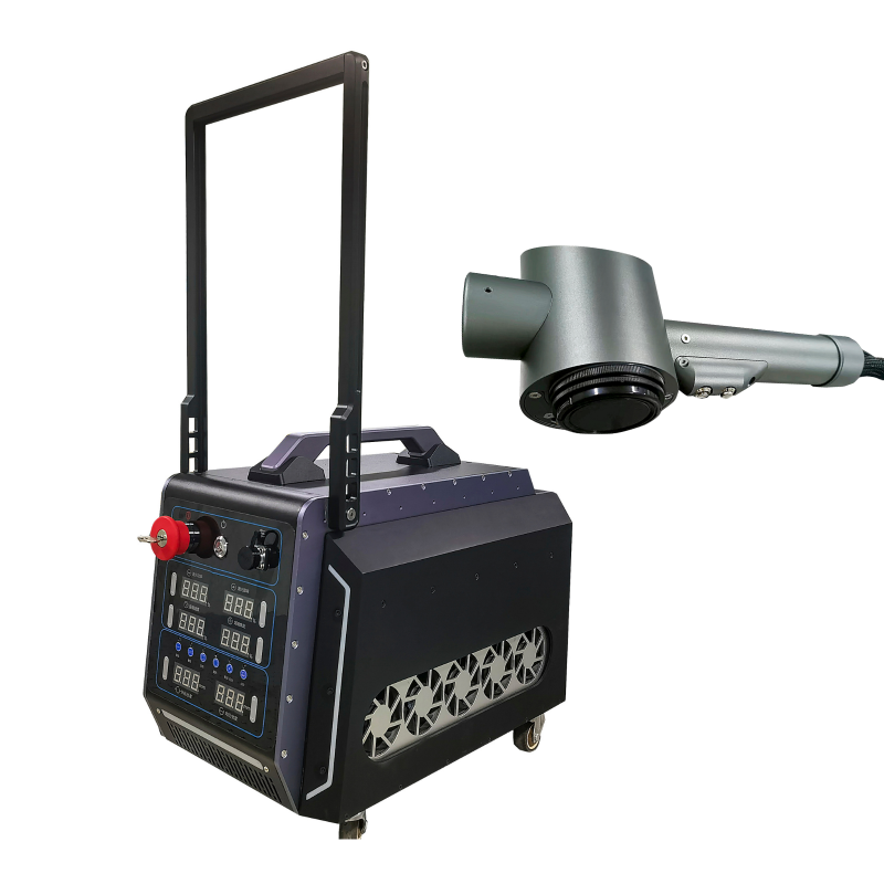 MCWlaser 200W Laser Rust Removal Machine Handheld Pulse Laser Cleaning  Machine Trolley Type