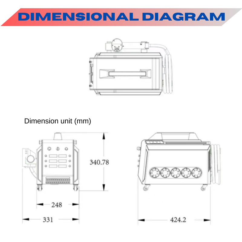 MCWlaser Rust Removal 100watt Rechargeable Pulsed Backpack Fiber Laser Cleaning Machine 100-GMC-B