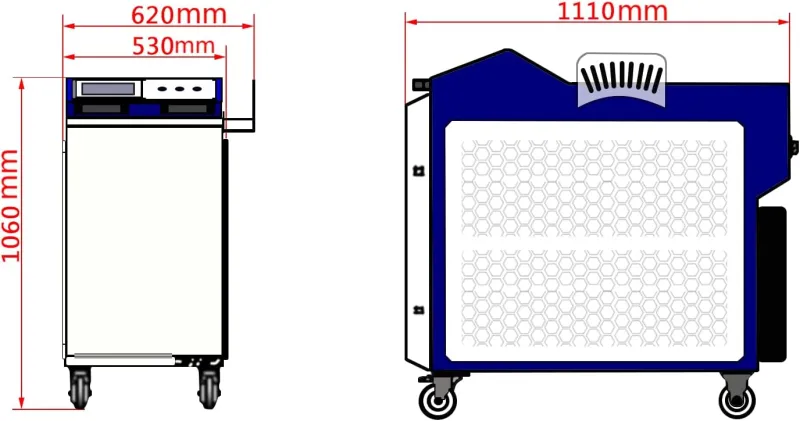 MCWlaser 3000W Laser Cleaning Machine Raycus Fiber Laser Rust Remover with 20m Cable for Rust Paint Coating Oil Stain Removal