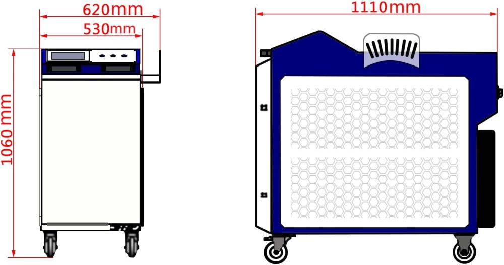 MCWlaser 3000W Laser Cleaning Machine Raycus Fiber Laser Rust Remover with 20m Cable for Rust Paint Coating Oil Stain Removal