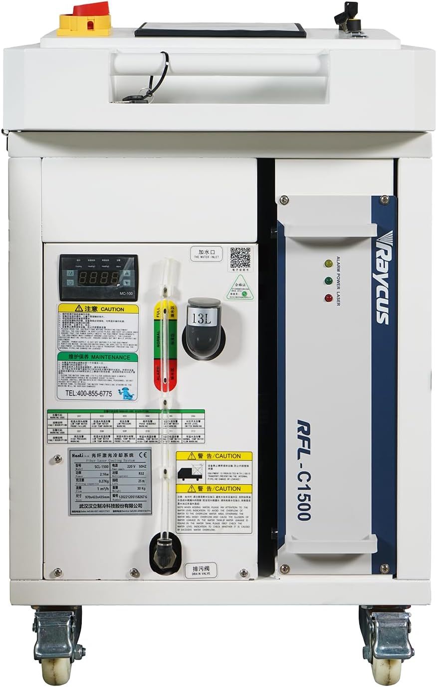 MCWlaser 2000W Handheld Laser Welding Machine Continuous Fiber Laser Welder with Auto Wire Feeder and Cooling System for Metal Welding 220V 50/60Hz - White
