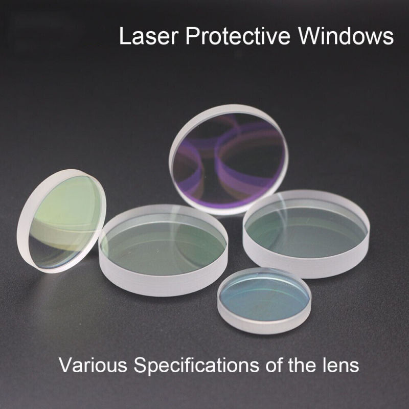 MCWlaser 5pcs Laser Protective Windows Dia.20-55mm Quartz Fused Silica for Fiber Laser 1064nm
