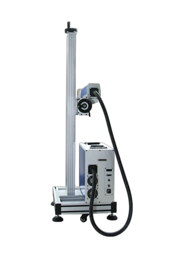 MCWlaser 20W/30W/50W Raycus Stand Type Fiber Laser Engraver Marking Machine With 8.7” X 8.7“ Working Area & D80 Rotary Axis