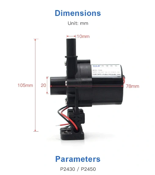 Water Pump P2430 P2450 P24100 for S&A Industrial Chiller CW-3000 CW-5000 CW-5200