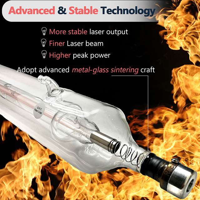 RECI CO2 Laser Tube  W1/W2/W4/W6/W8 (75W 80W 90W 100W 130W 150W) For Laser Engraving & Cutting Machine
