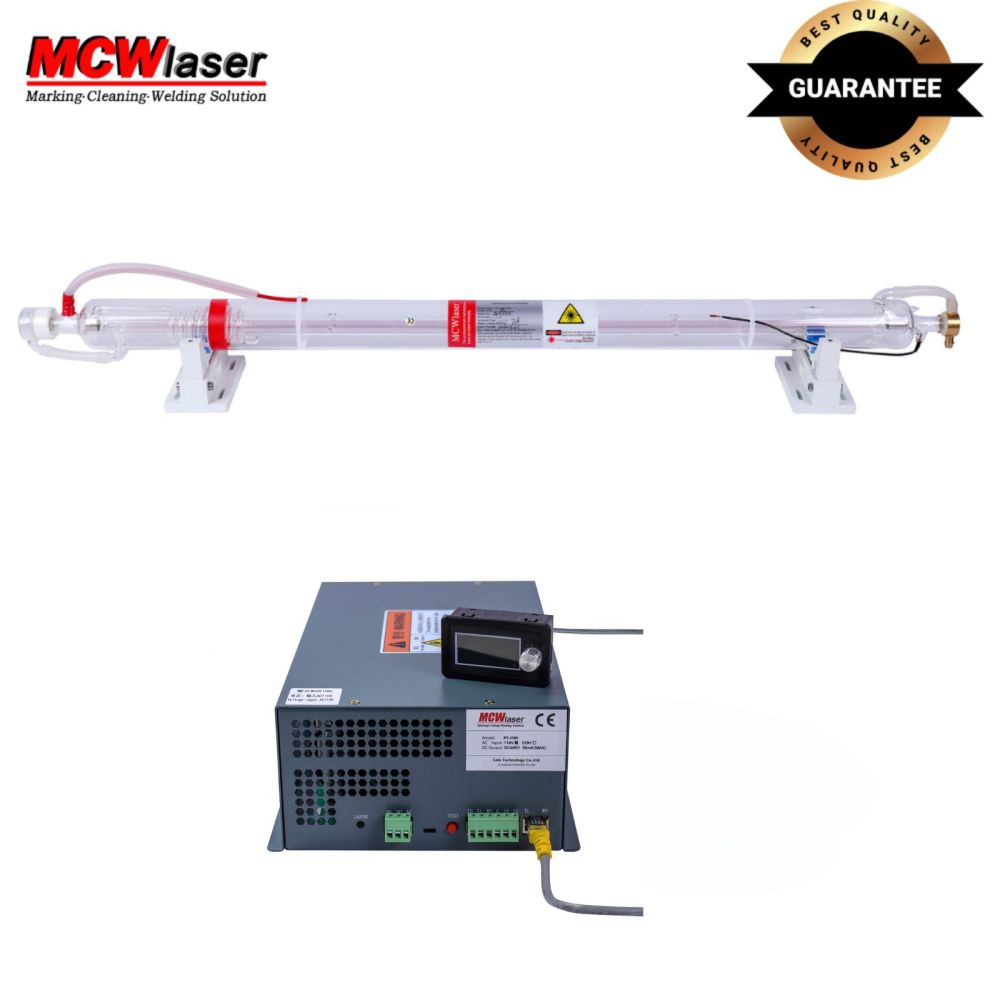 MCWlaser 80W 1000mm/1250 CO2 Laser Tube +80W 110V/220V power supply