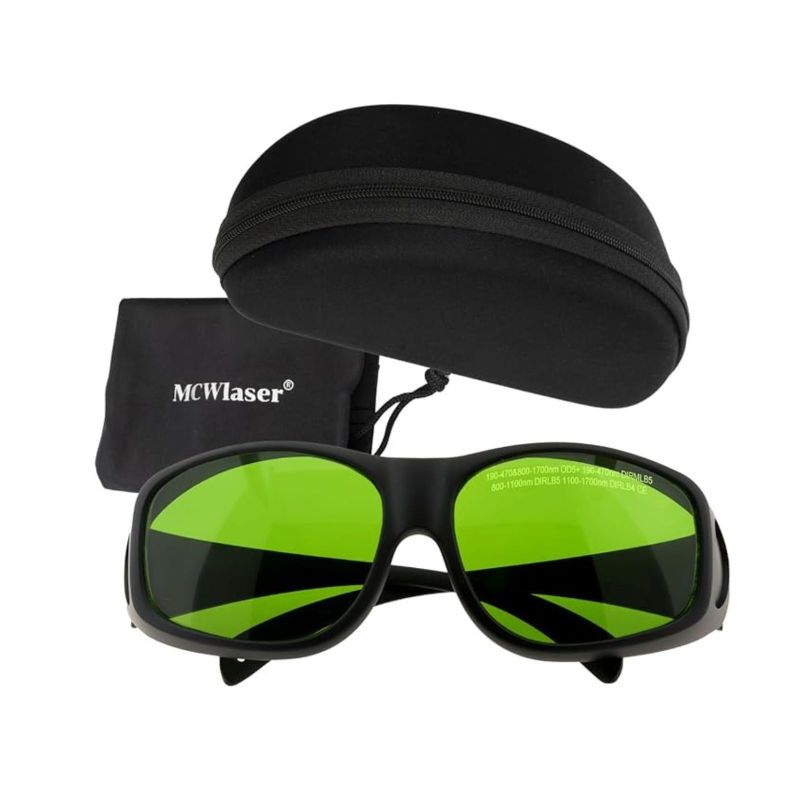 MCWlaser Laser Goggles 190-470 & 800-1700nm Safety Protective Glasses Absorption Type EP-8