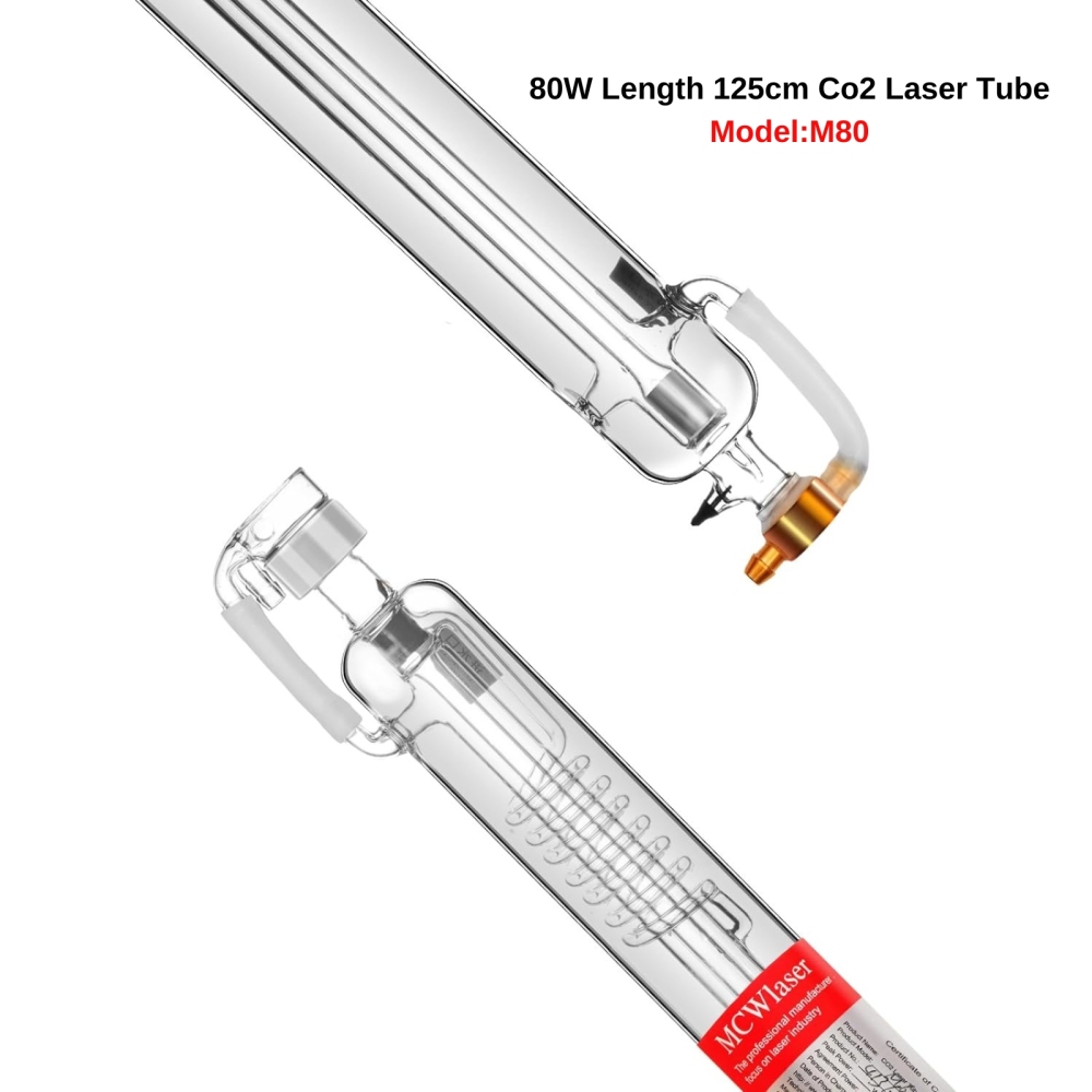 MCWlaser 80W(Peak 100W)1250mm CO2 Laser Tube +80W 110V/220V power supply