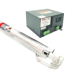 MCWlaser 80W(Peak 100W)1250mm CO2 Laser Tube +80W 110V/220V power supply