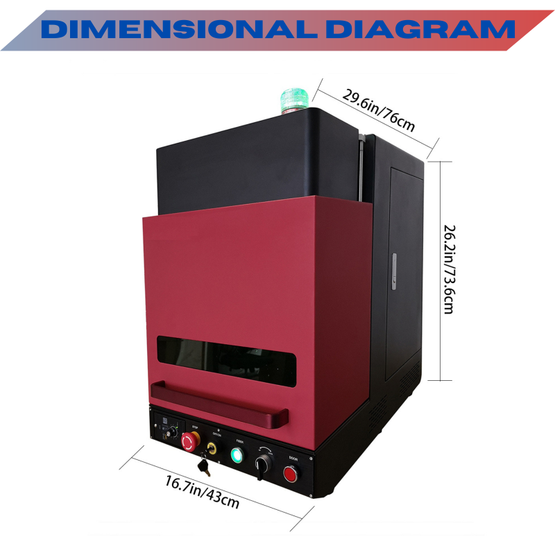 MCWlaser 30W/60W/80W/100W MOPA JPT M7 Fiber Laser Engraver Marking Machine Enclosed Type B