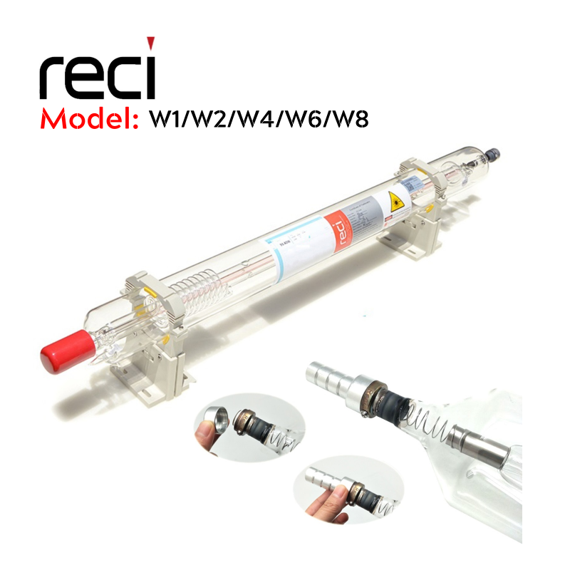 RECI CO2 Laser Tube  W1/W2/W4/W6/W8 (75W 80W 90W 100W 130W 150W) For Laser Engraving & Cutting Machine